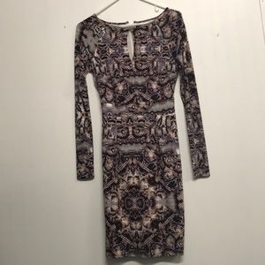 Jennifer Lopez purple & brown snakeskin like dress